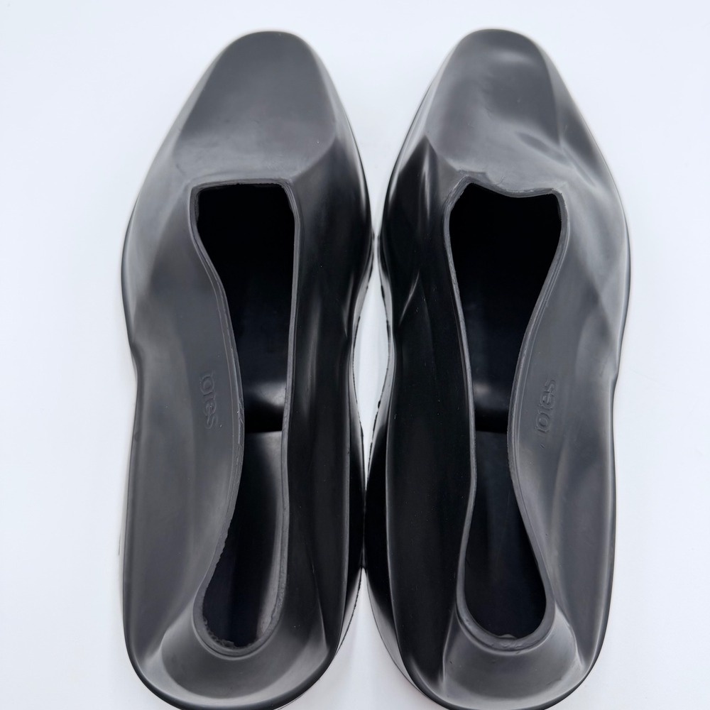Totes Mens XL Black Natural Rubber Overshoes Waterproof Galoshes Made in USA
